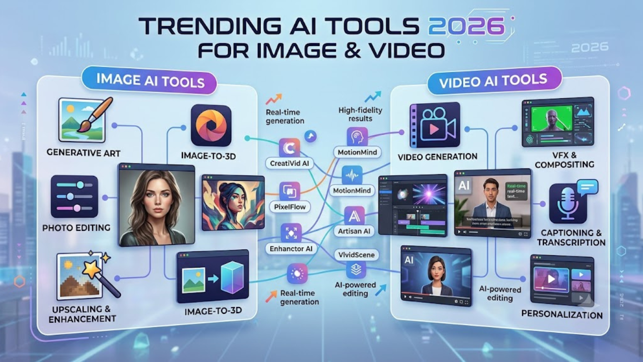 Trending AI Tools 2026 for Image and Video